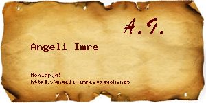 Angeli Imre névjegykártya