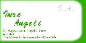 imre angeli business card